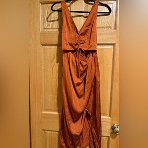 A & F Rust Orange Sleeveless Dress